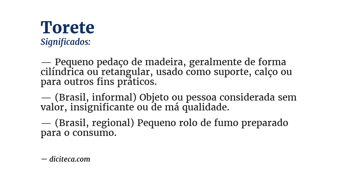 Significado de torete