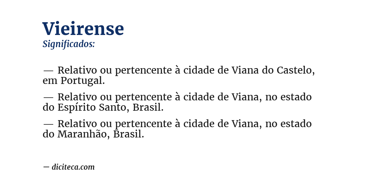 Significado de vieirense