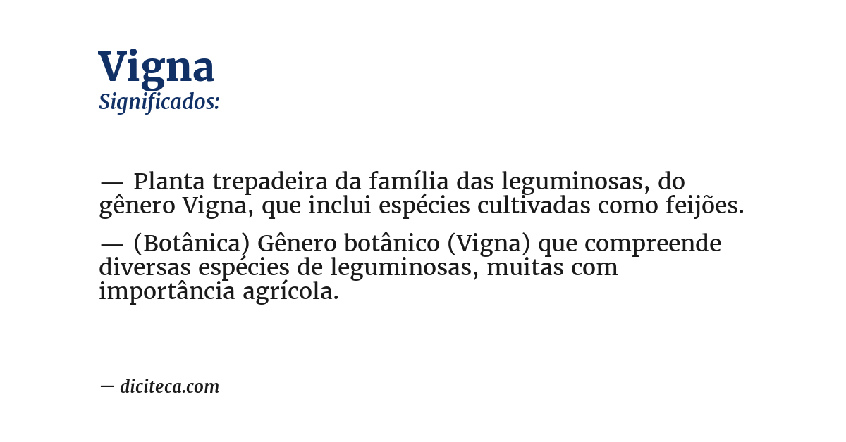 Significado de vigna