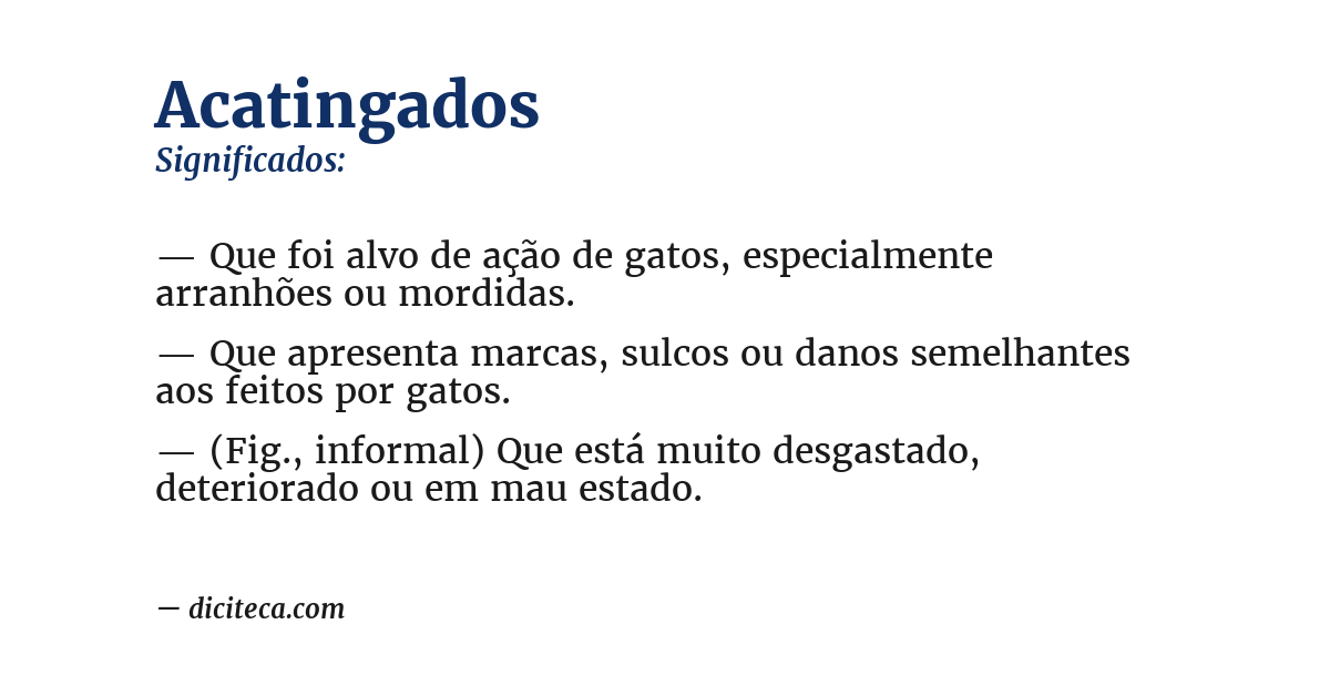 Significado de acatingados