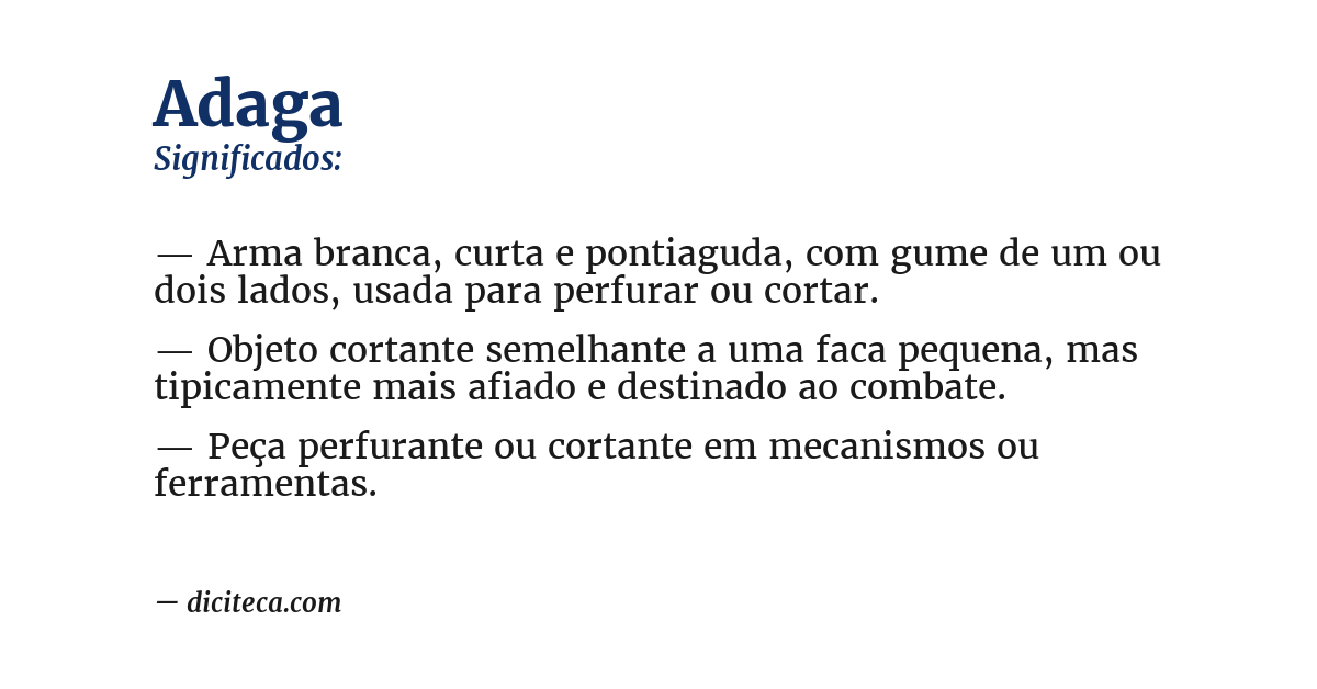 Significado de adaga
