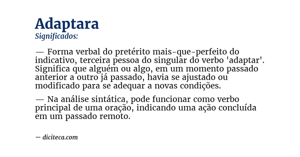 Significado de adaptara