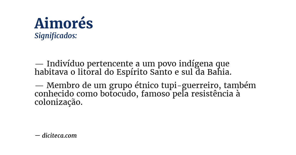 Significado de aimorés