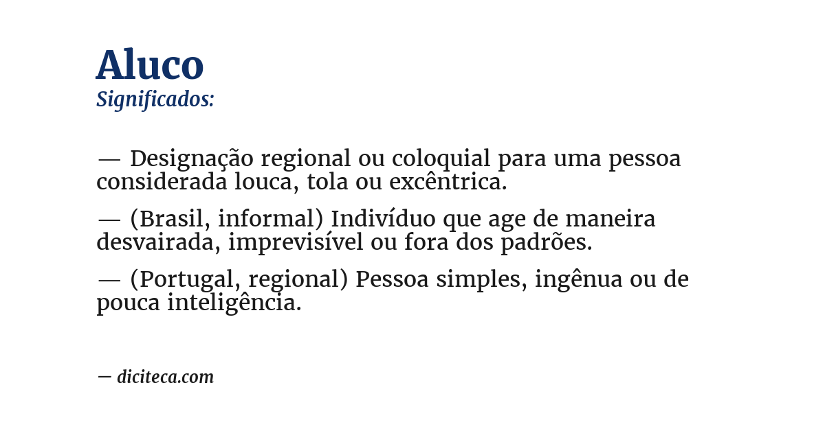 Significado de aluco