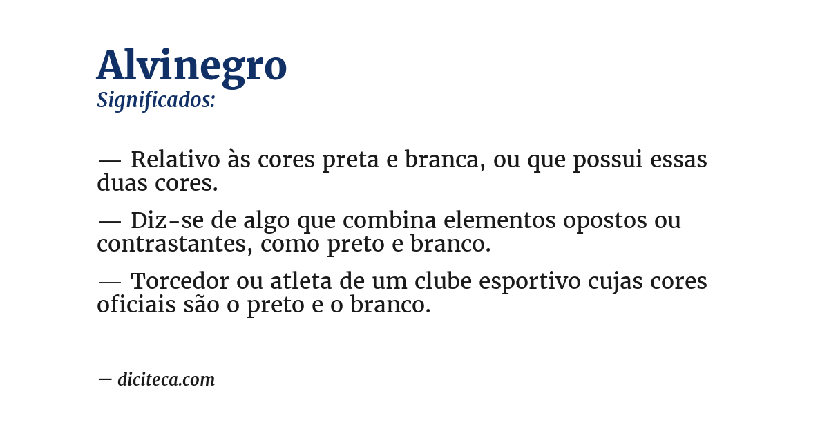 Significado de alvinegro