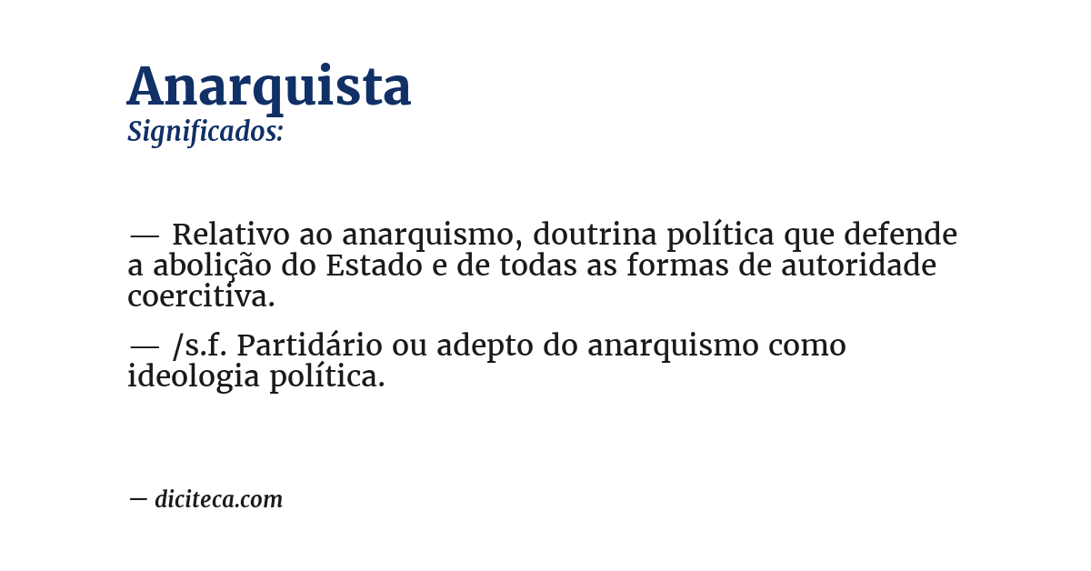 Significado de anarquista