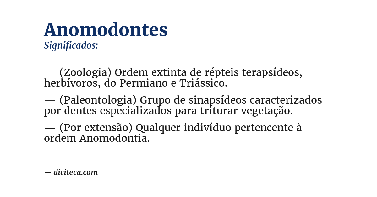Significado de anomodontes