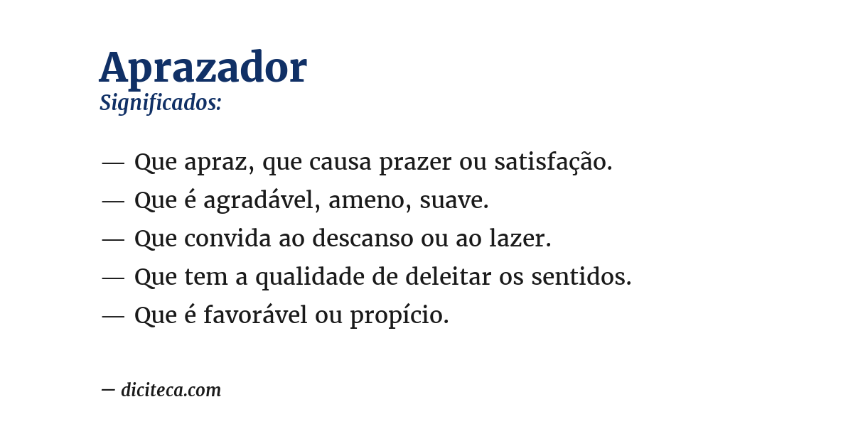 Significado de aprazador