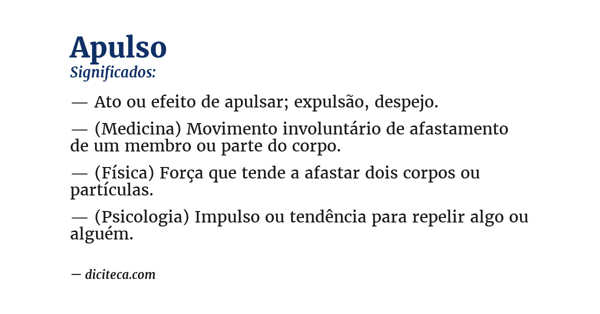 Significado de apulso