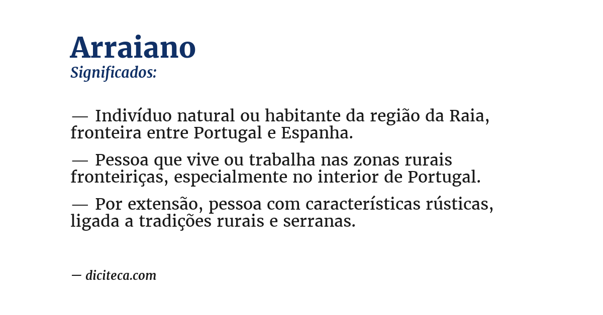 Significado de arraiano