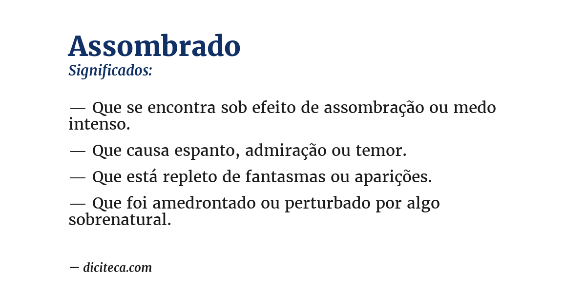 Significado de assombrado