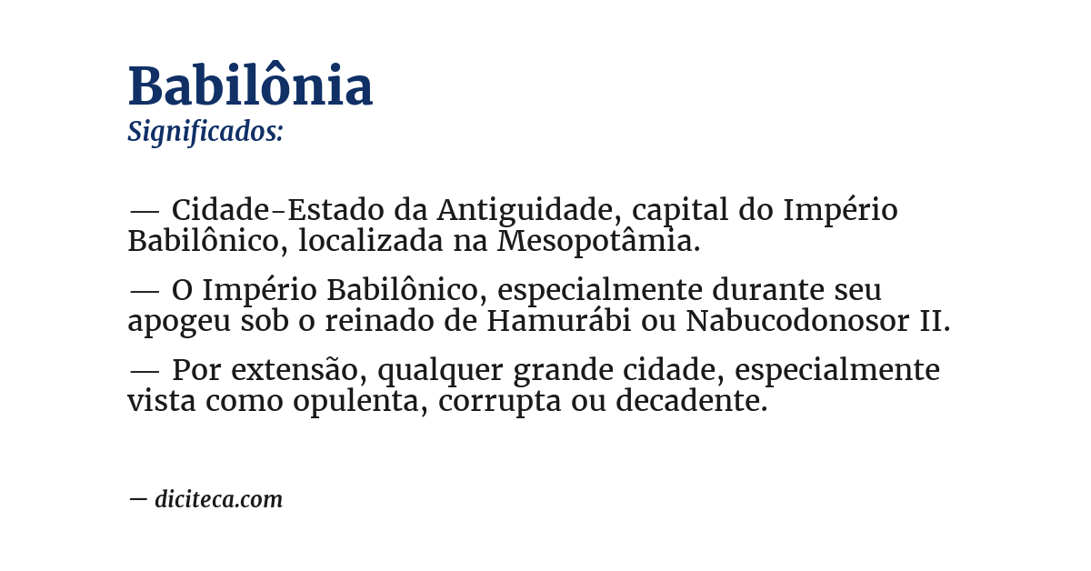 Significado de babilônia