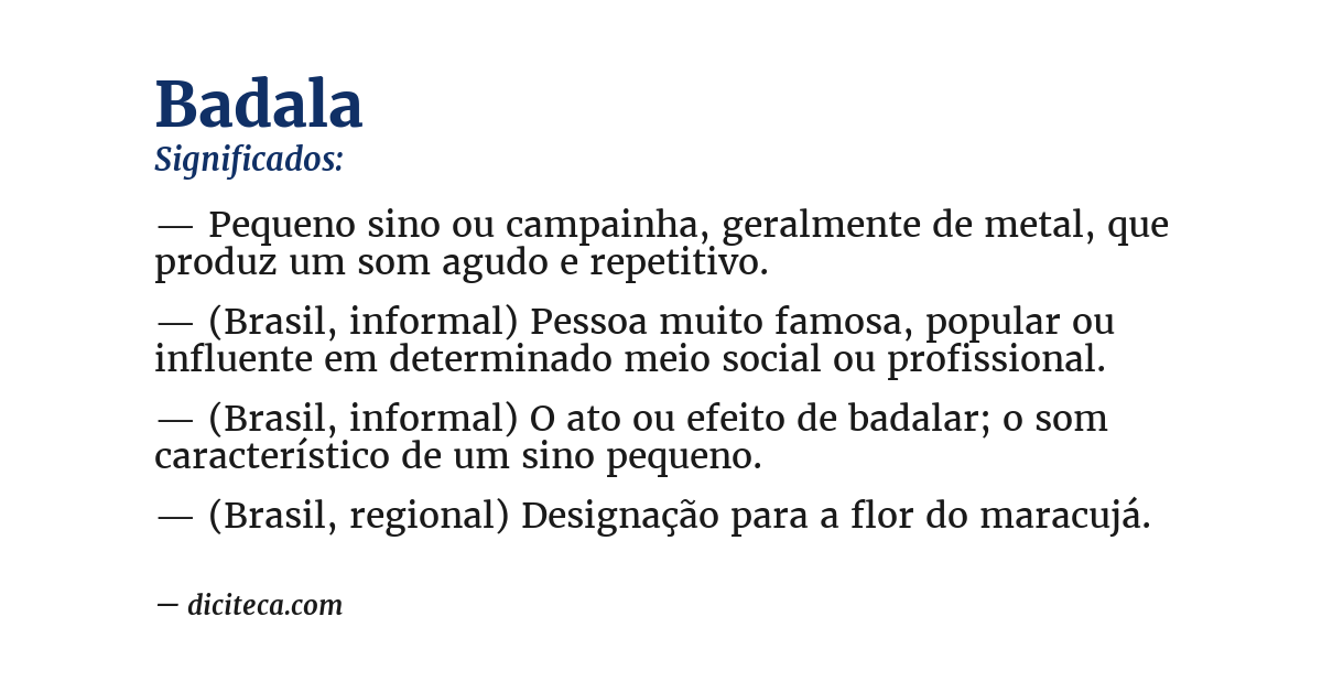 Significado de badala