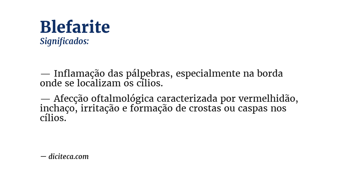 Significado de blefarite