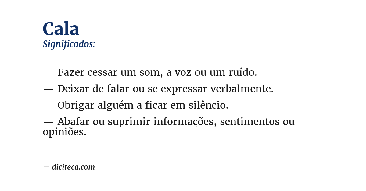 Significado de cala