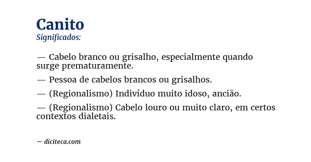 Significado de canito