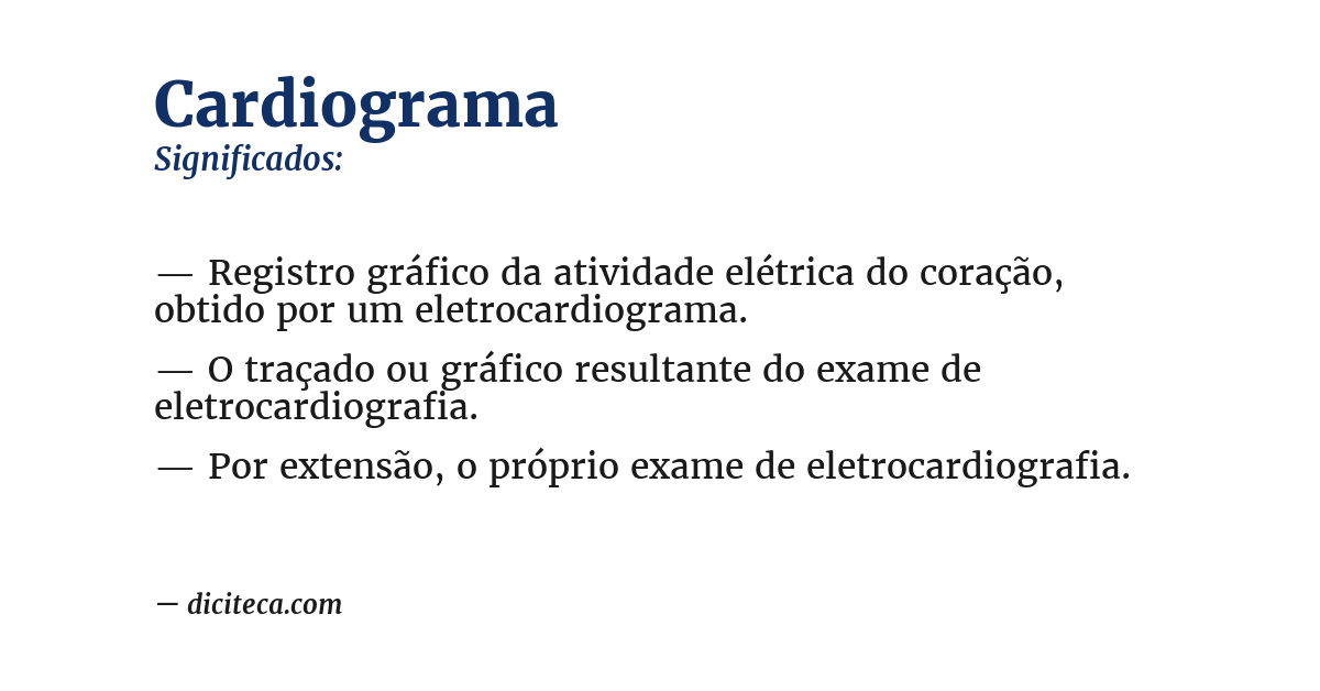 Significado de cardiograma