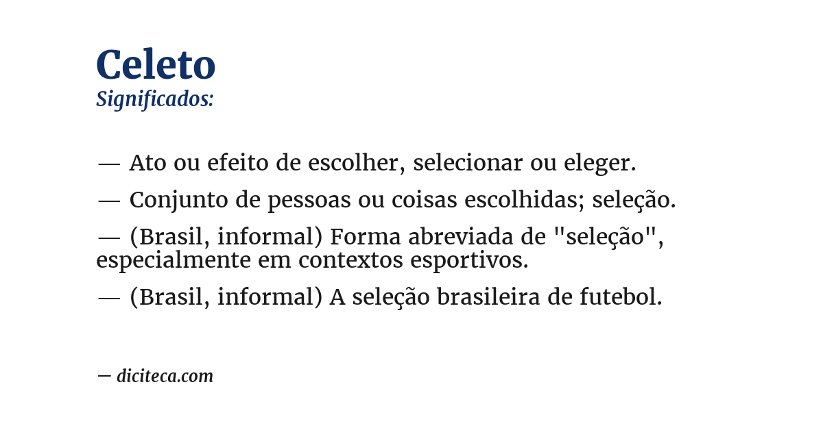 Significado de celeto