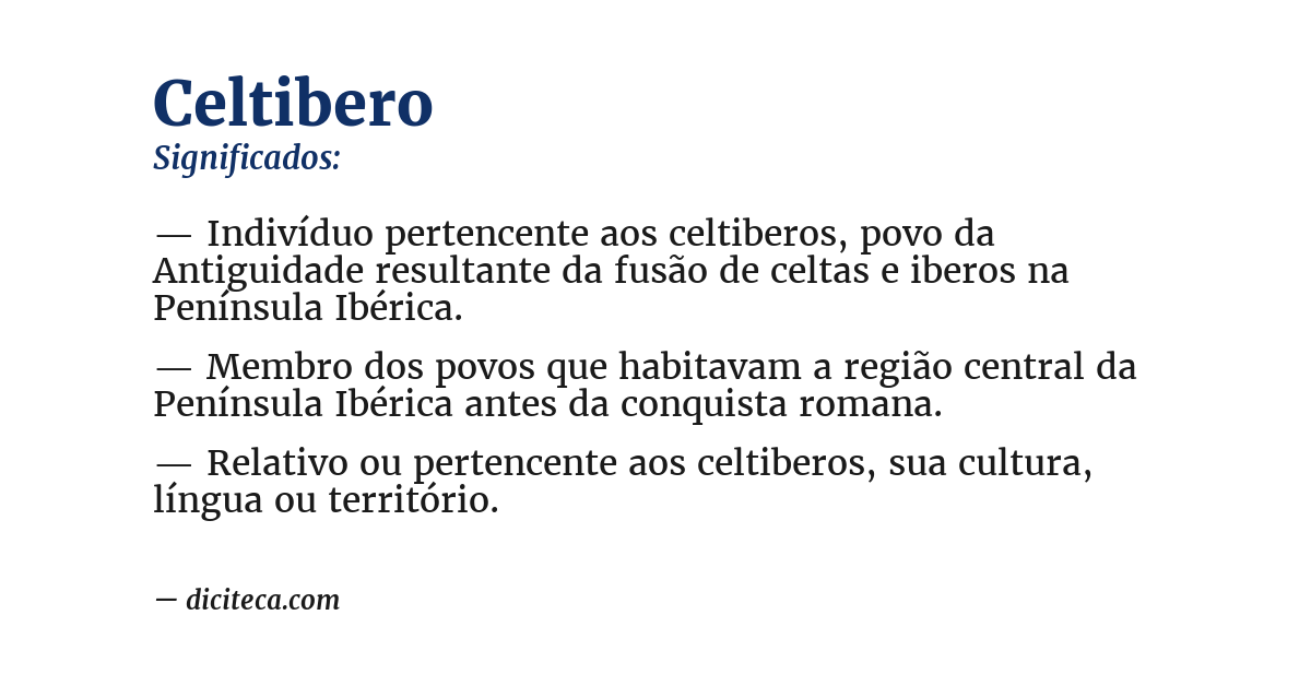 Significado de celtibero