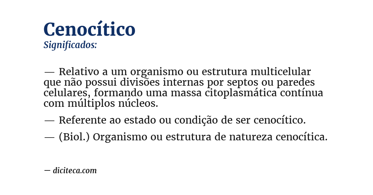 Significado de cenocítico