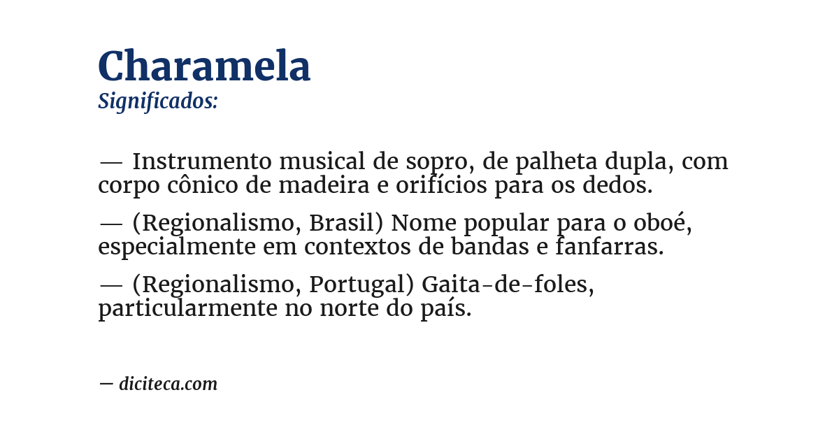 Significado de charamela