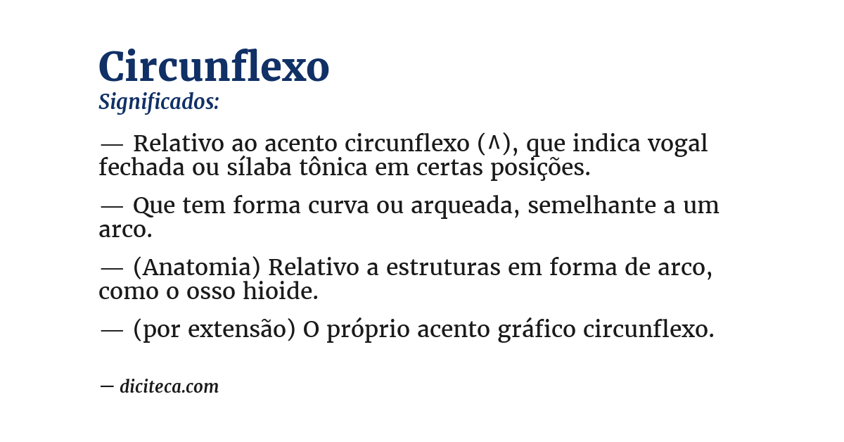 Significado de circunflexo