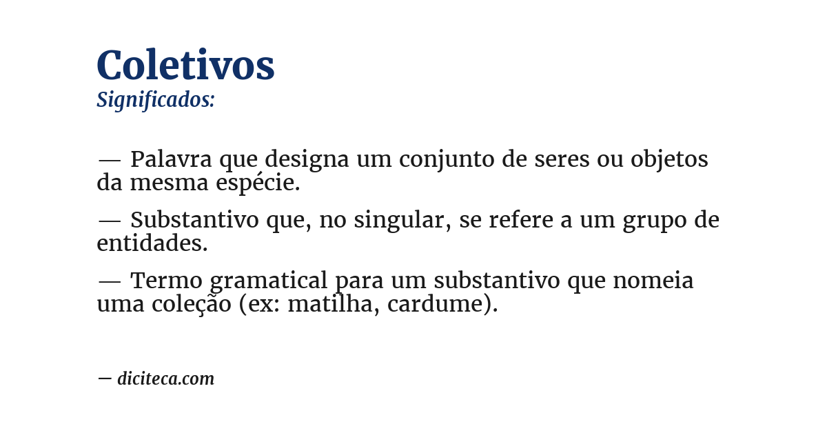 Significado de coletivos