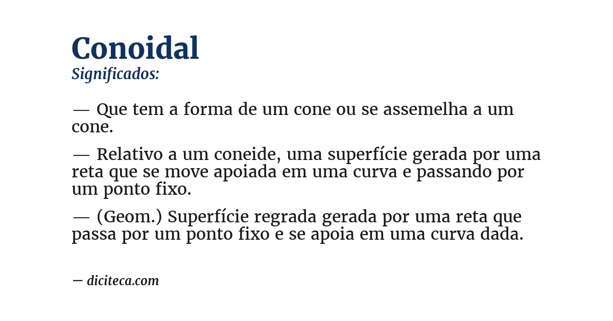 Significado de conoidal