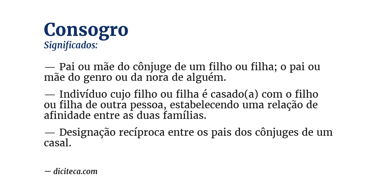 Significado de consogro
