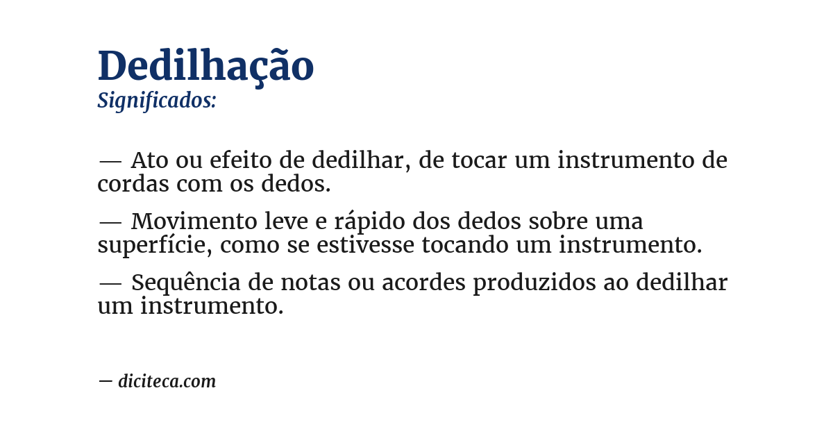 Significado de dedilhação