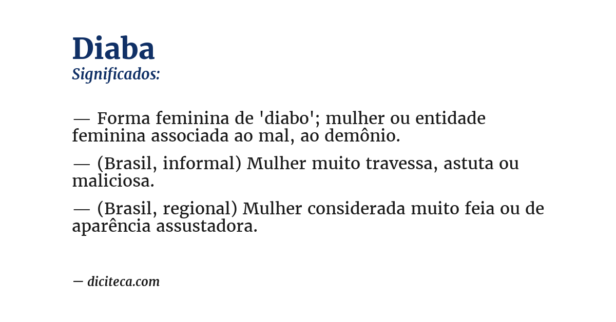 Significado de diaba