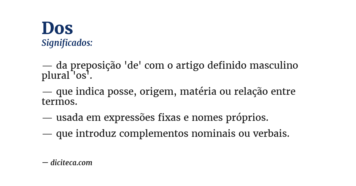 Significado de dos