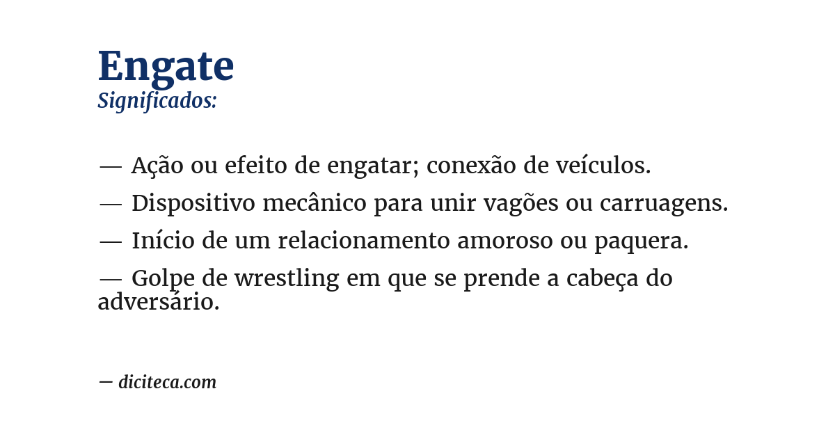 Significado de engate