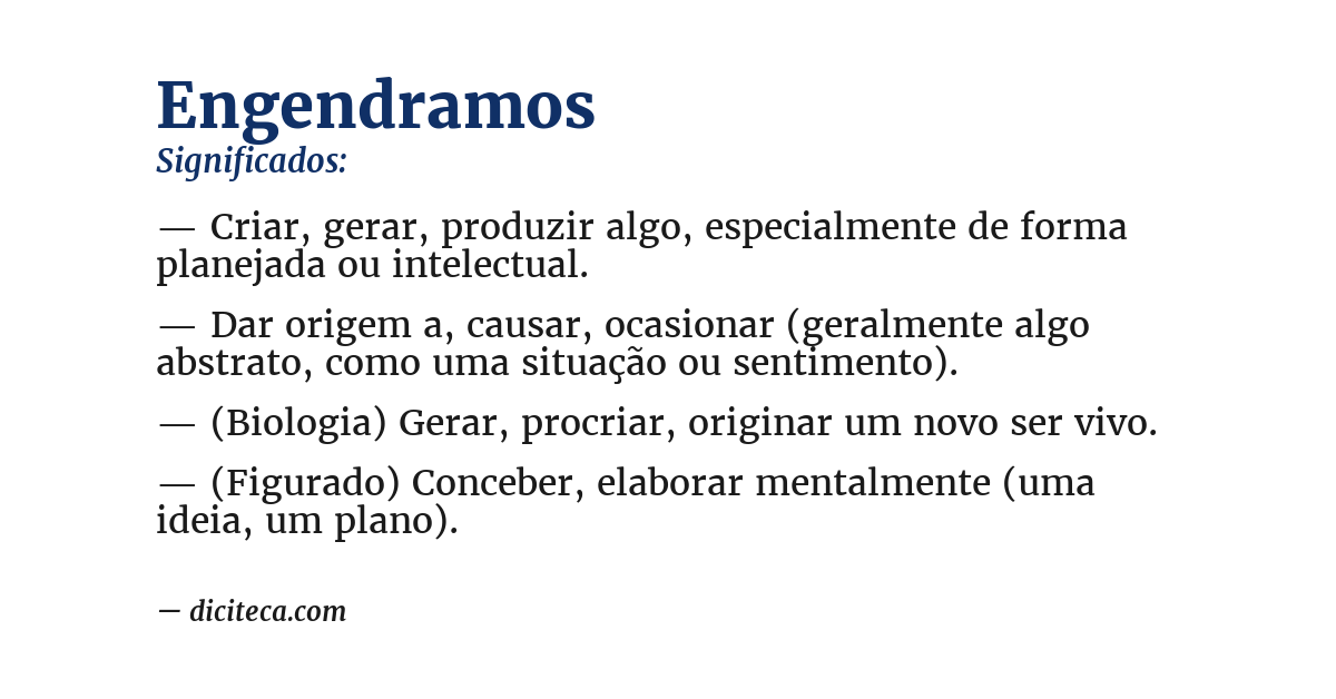 Significado de engendramos