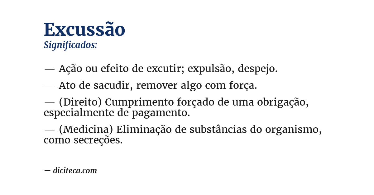 Significado de excussão