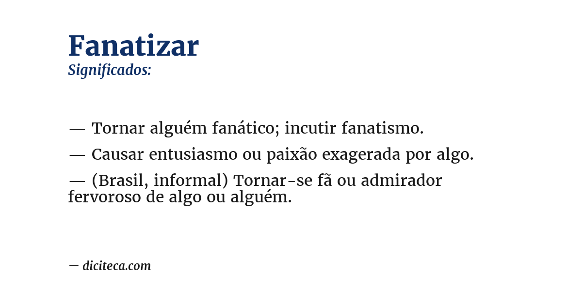 Significado de fanatizar
