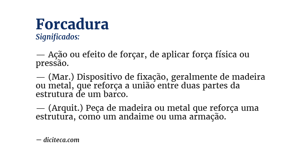Significado de forcadura