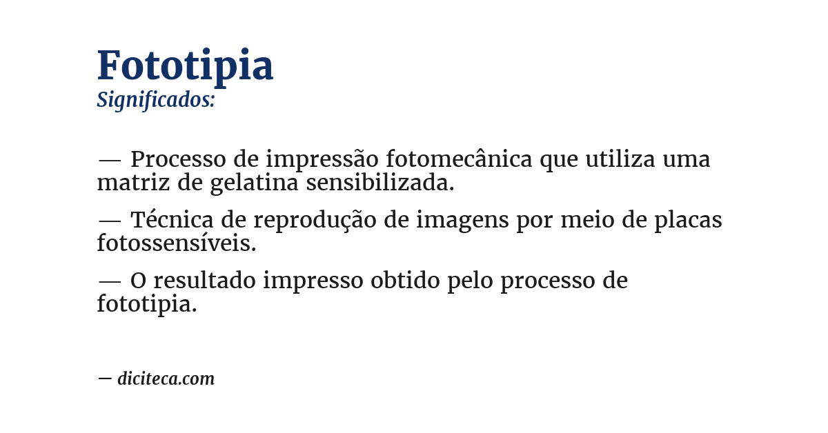 Significado de fototipia