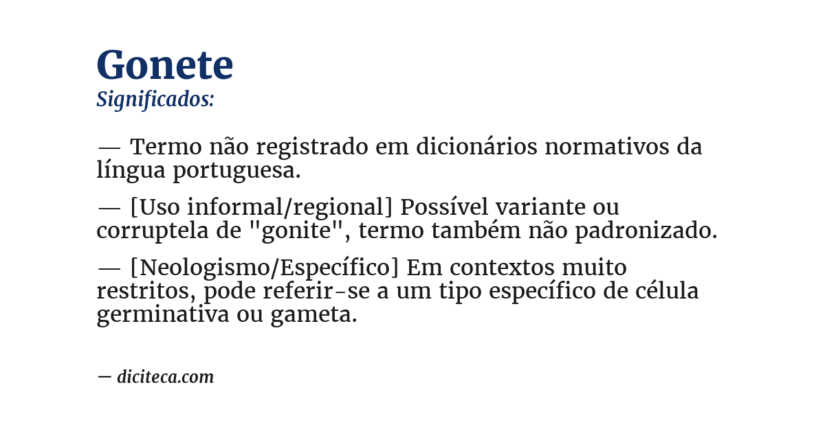 Significado de gonete