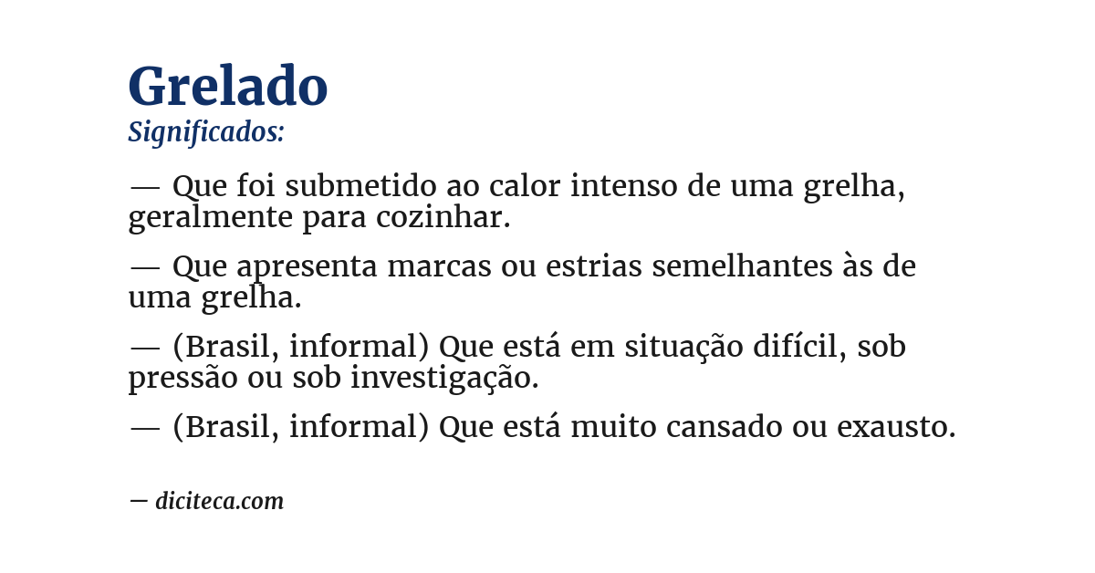 Significado de grelado