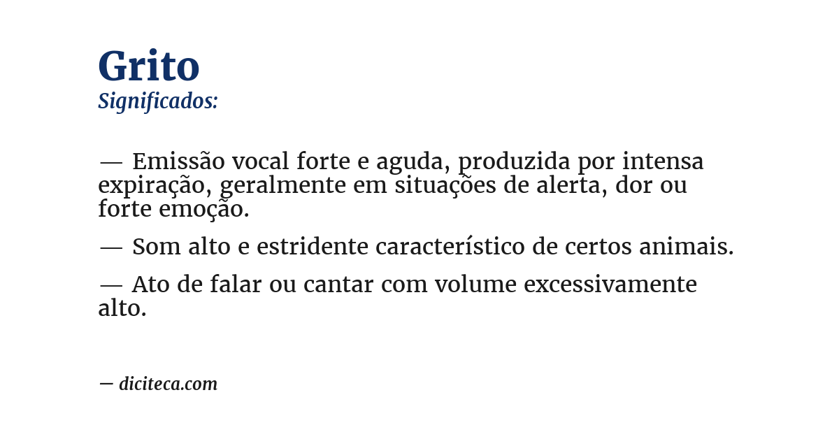 Significado de grito
