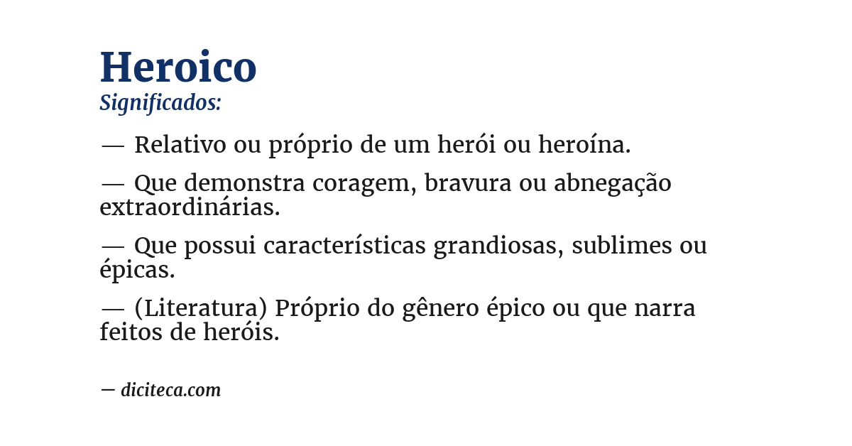 Significado de heroico