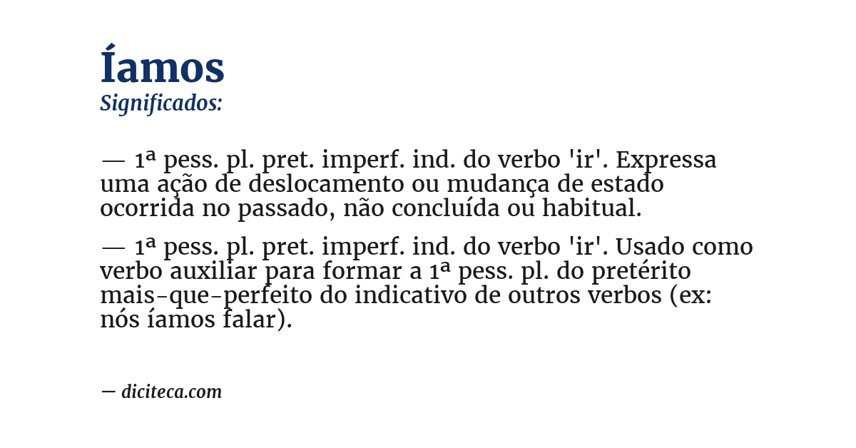 Significado de íamos