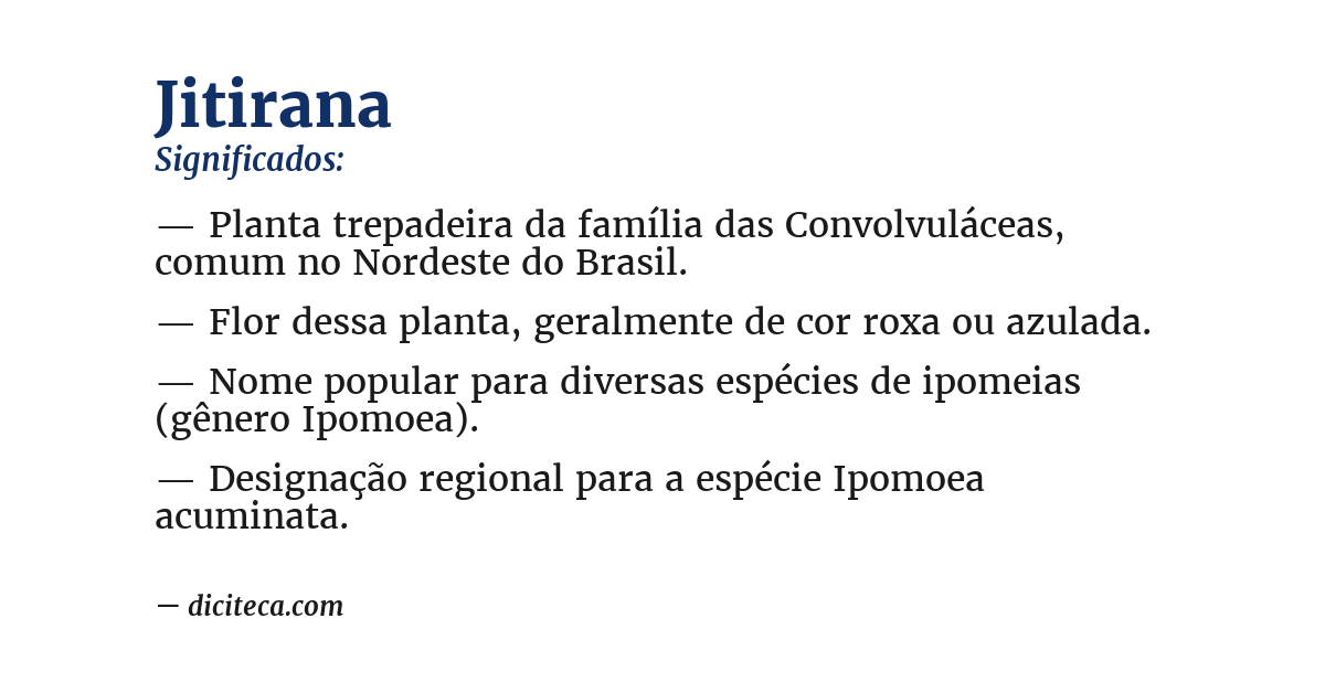 Significado de jitirana