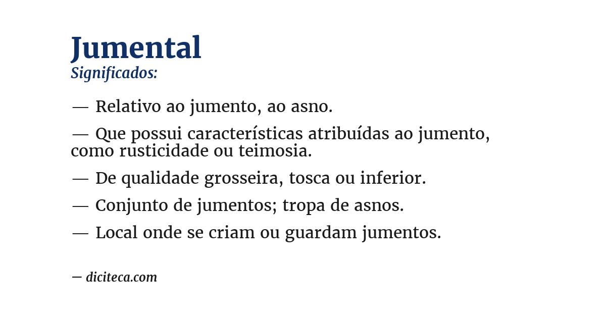Significado de jumental