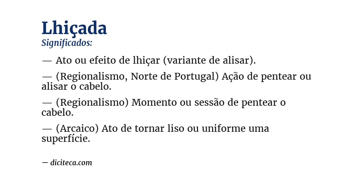 Significado de lhiçada