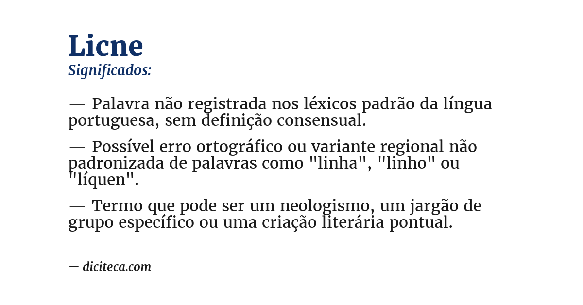 Significado de licne