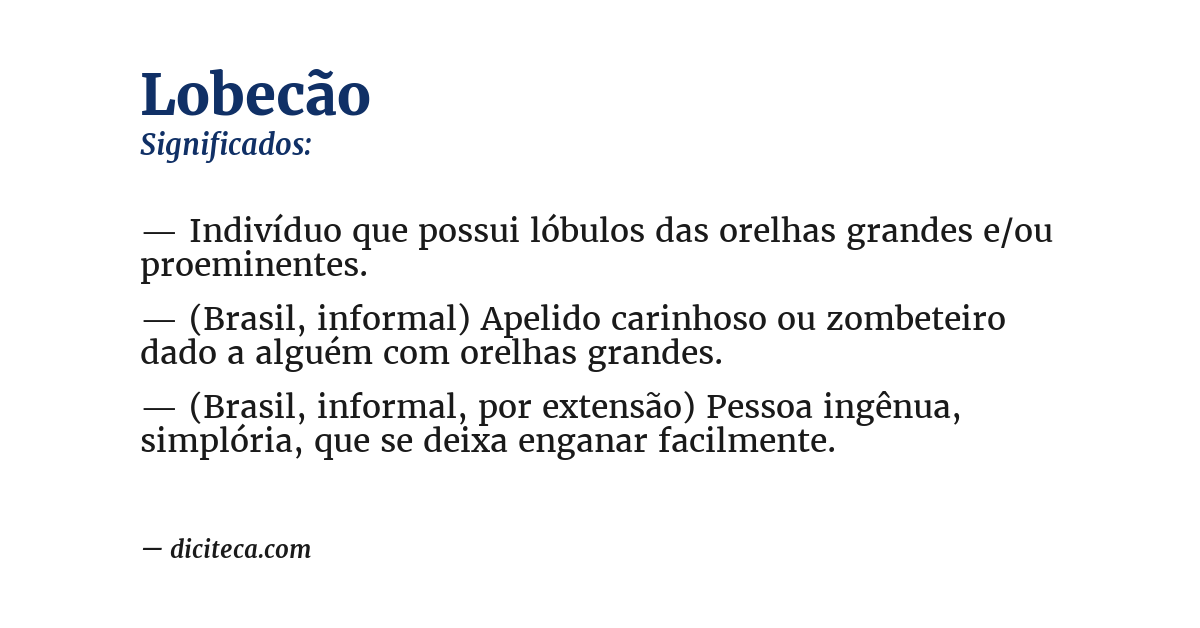 Significado de lobecão