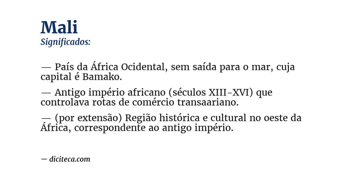 Significado de mali