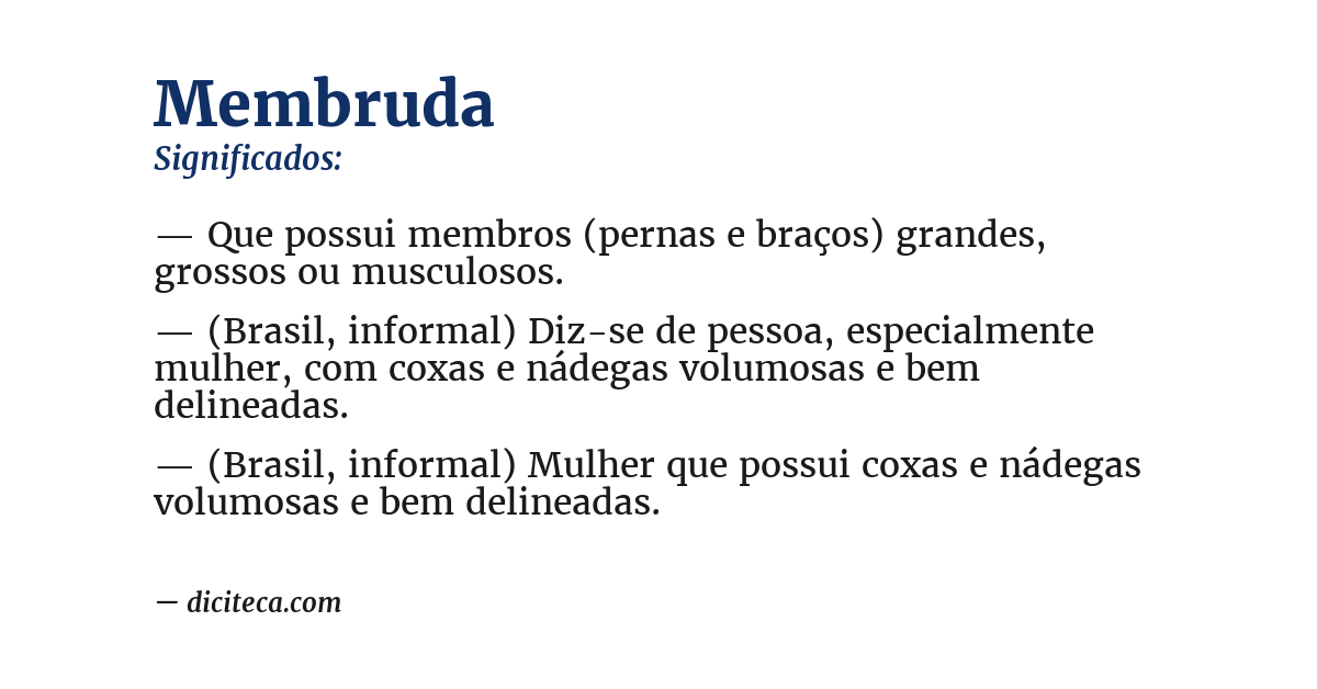 Significado de membruda